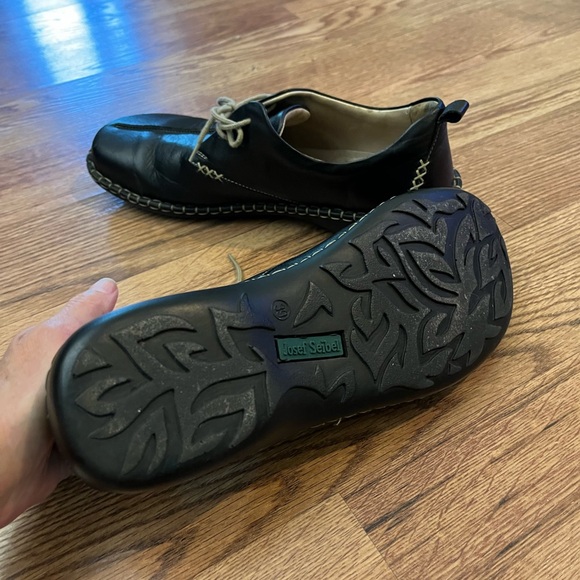 Josef Seibel Women’s Lindsey Oxford Black Leather Shoes Size 39 - Picture 11 of 15